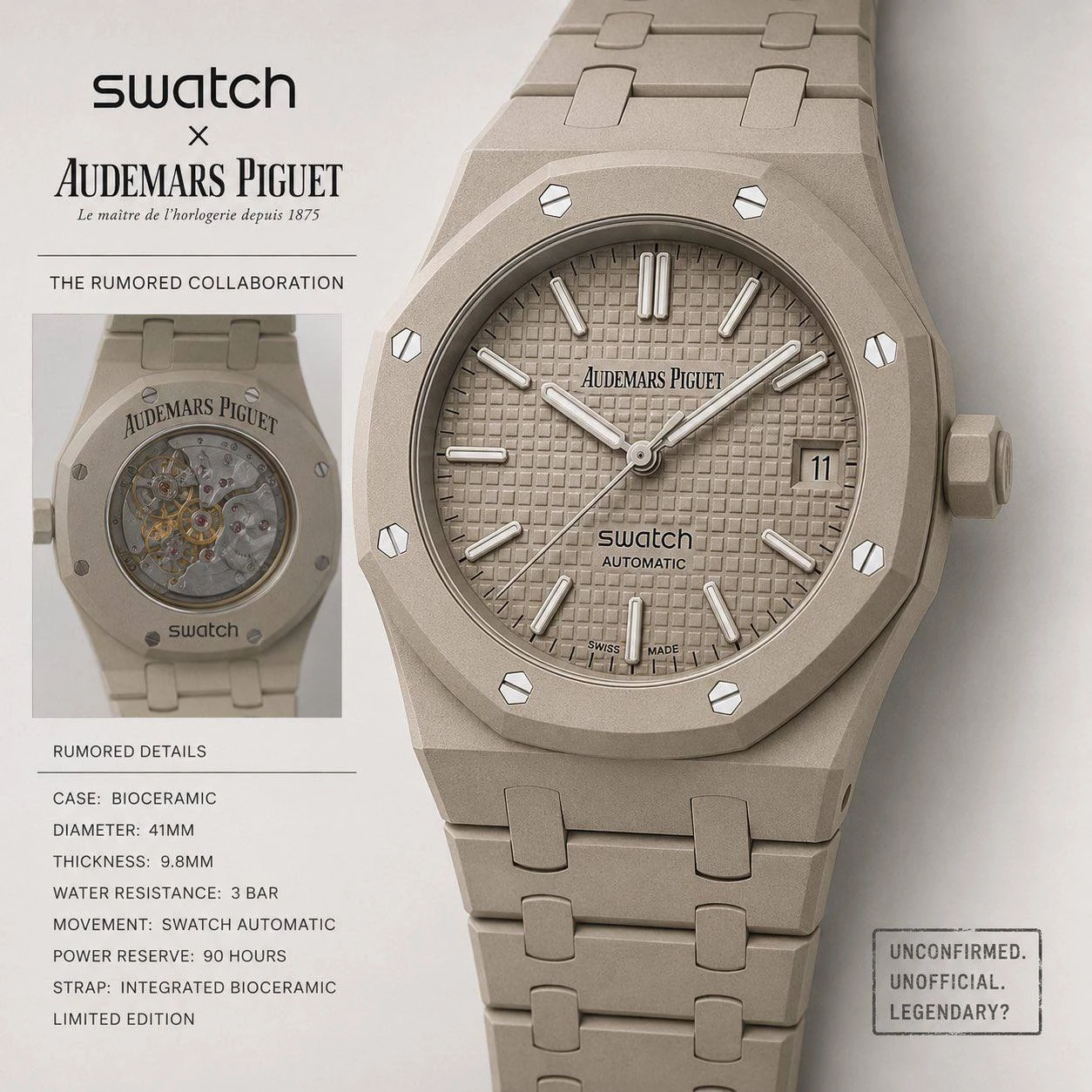 В сети появились возможные дизайны коллаборации Audemars Piguet x